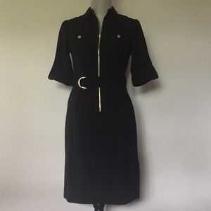 NWT Belted Zip-Front Shirt Dress